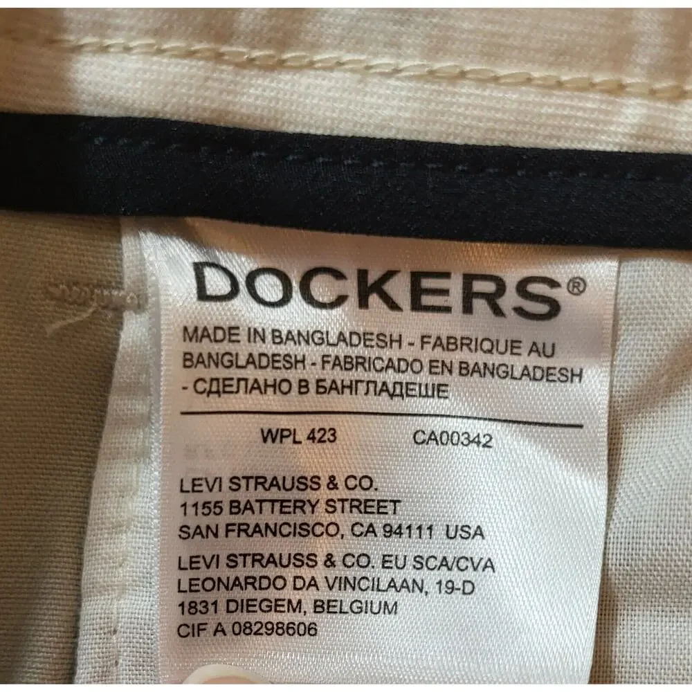 NWT Dockers Pants Mens 38x34 Flex Comfort Khaki Straight Leg Workwear/Casual